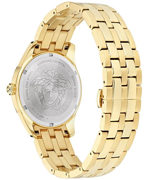 orologio versace gmt|Versace Men's Swiss Greca Time GMT Gold Ion Plated Stainless .